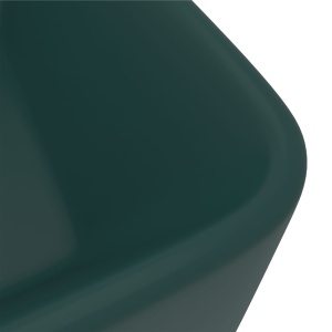 Chiuvetă de baie lux, verde inchis mat, 41x30x12 cm, ceramică - Img 6
