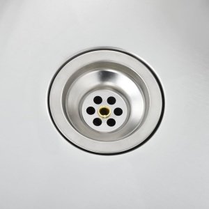 Chiuvetă de bucătărie lucrată manual cu sită, oțel inoxidabil - Img 3