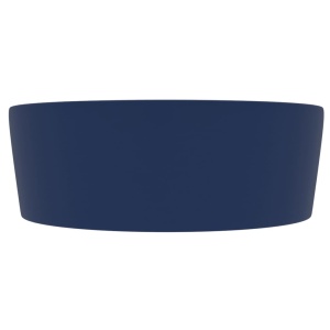 Chiuvetă de lux cu preaplin, albastru mat, 36 x 13 cm, ceramică - Img 4