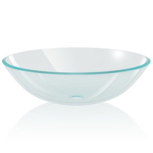 Chiuvetă din sticlă călită transparentă, 42 cm - Img 2