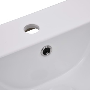 Chiuvetă incorporată, alb, 42 x 39 x 18 cm, ceramică - Img 7