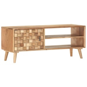 Comodă TV, 100 x 35 x 40 cm, lemn masiv de acacia - Img 11
