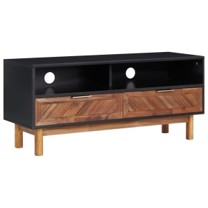 Comodă TV, 100 x 35 x 45 cm, lemn masiv de acacia și MDF