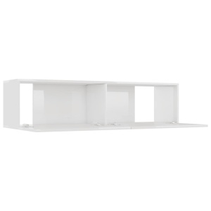 Comodă TV, alb extralucios, 120 x 30 x 30 cm, PAL - Img 6