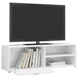 Comodă TV, alb extralucios, 120 x 34 x 37 cm, PAL - Img 8