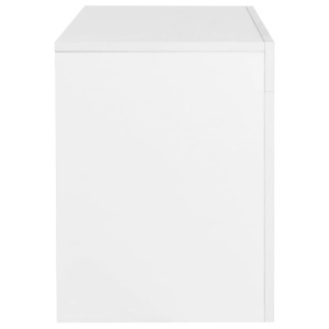 Comodă TV cu lumini LED, alb extralucios, 130x35x45 cm - Img 6