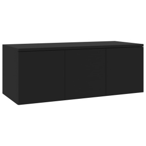 Comodă TV, negru, 80 x 34 x 30 cm, PAL - Img 2