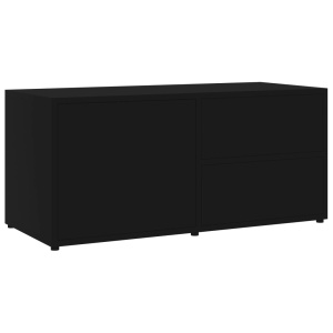 Comodă TV, negru, 80 x 34 x 36 cm, PAL - Img 2