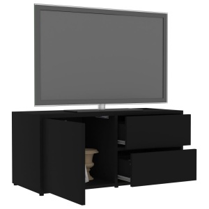 Comodă TV, negru, 80 x 34 x 36 cm, PAL - Img 8