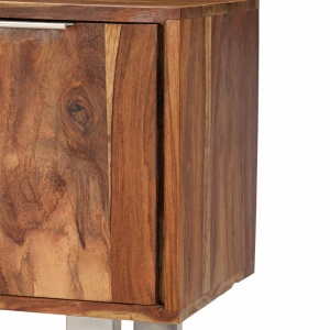 Comodă TV, sheesham masiv, finisaj culoarea mierii 118x30x40 cm - Img 7