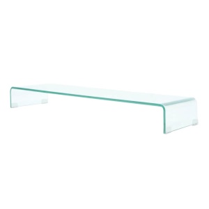 Comodă TV/Suport monitor, sticlă transparentă, 100 x 30 x 13 cm