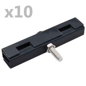 Conector in formă de U grilaj grădină, 10 seturi, antracit