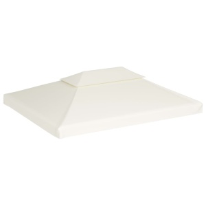 Copertină de rezervă acoperiș foișor, 3x4m, alb crem, 310 g/m² - Img 4