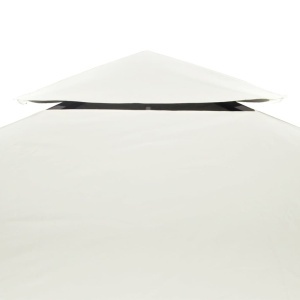 Copertină de rezervă acoperiș foișor, 3x4m, alb crem, 310 g/m² - Img 5
