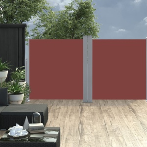 Copertină laterală retractabilă, maro, 120 x 600 cm - Img 2