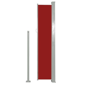 Copertină laterală retractabilă, roșu, 160 x 500 cm - Img 4