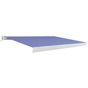 Copertină motorizată tip casetă, albastru și alb, 450 x 300 cm - Img 2