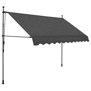 Copertină retractabilă manual cu LED, antracit, 250 cm - Img 2
