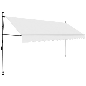 Copertină retractabilă manual cu LED, crem, 400 cm - Img 2