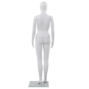 Corp manechin feminin, cu suport din sticlă, Alb lucios 175 cm - Img 8