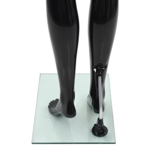 Corp manechin feminin, suport din sticlă, Negru lucios 175 cm - Img 6