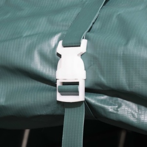 Cort de animale detașabil verde inchis 3,3x8 m PVC 550g/m² - Img 4