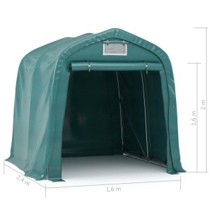 Cort de garaj, verde, 1,6 x 2,4 m, PVC - Img 9
