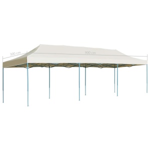Cort de petrecere pliabil, crem, 3 x 9 m - Img 10