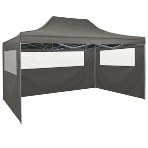 Cort de petrecere pliabil cu 4 pereți, antracit, 3 x 4 m, oțel - Img 8