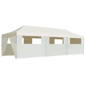 Cort de petrecere pliabil cu 8 pereți laterali, crem, 3 x 9 m - Img 4