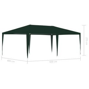 Cort de petrecere profesional, verde, 4 x 6 m, 90 g/m² - Img 5