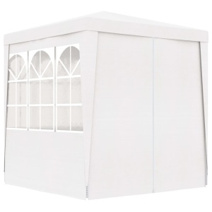 Cort petrecere profesional cu pereți, alb, 2,5 x 2,5 m 90 g/m² - Img 5