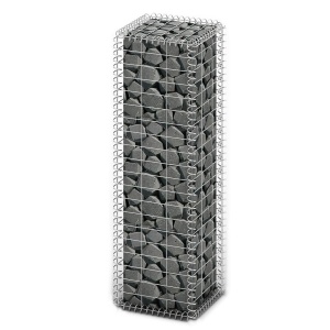 Coș gabion cu capace, sârmă galvanizată, 100 x 30 x 30 cm