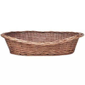 Coș/Pătuț de răchită pentru câini/animale de casă, 50 cm, natural - Img 2