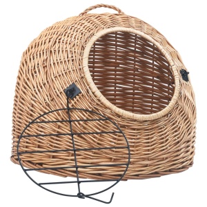 Coș transport pentru pisici, 60x45x45 cm, răchită naturală - Img 2