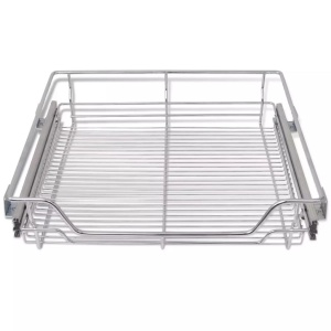 Coșuri retractabile din sârmă, 2 buc., argintiu, 600 mm - Img 4