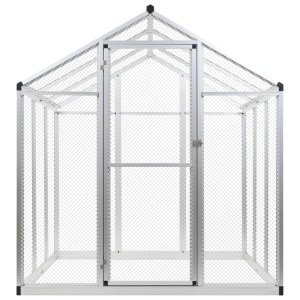 Coteț păsări de exterior, 183 x 178 x 194 cm, aluminiu - Img 2