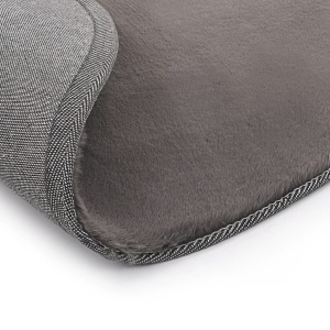 Covor, gri inchis, 160 cm, blană ecologică de iepure - Img 4