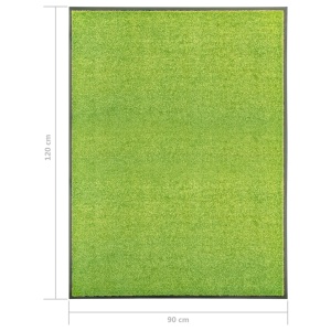 Covoraș de ușă lavabil verde 90x120 cm - Img 5