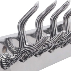 Cuier din aluminiu pentru haine, pălării, cravate, argintiu - Img 3