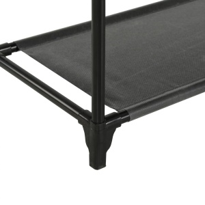 Cuier haine, oțel și textil nețesut, 55x28,5x175 cm Negru - Img 7