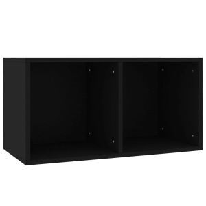 Cutie de depozitare vinyl-uri, negru, 71 x 34 x 36 cm, PAL - Img 2