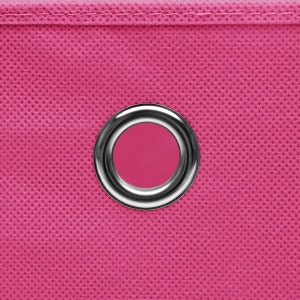 Cutii depozitare, 10 buc., roz, 32x32x32 cm, textil - Img 2