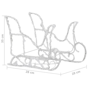 Decorațiune de Crăciun cu reni și sanie, 400 leduri, acrilic - Img 9