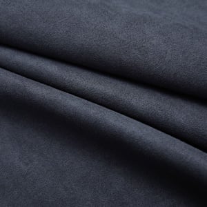 Draperii opace cu inele metalice, 2 buc, antracit, 140 x 225 cm - Img 3