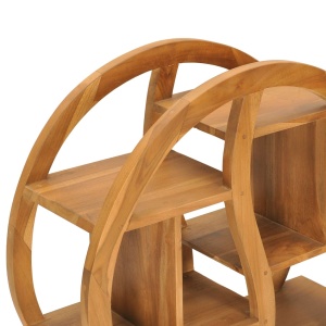 Dulap cu raft Yin Yang, 68 x 26 x 83 cm, lemn masiv de tec - Img 5