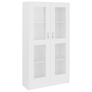 Dulap cu vitrină, alb, 82,5 x 30,5 x 150 cm, PAL - Img 2