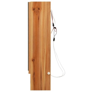 Dulap de baie cu oglindă și LED-uri, stejar 80 x 15 x 60 cm MDF - Img 6