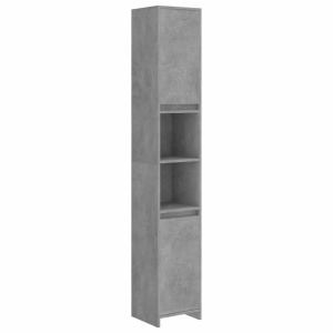 Dulap de baie, gri beton, 30 x 30 x 183,5 cm, PAL - Img 2