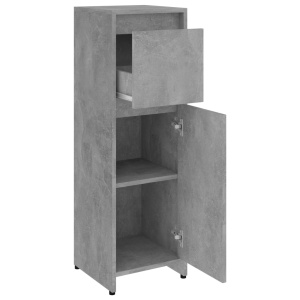 Dulap de baie, gri beton, 30 x 30 x 95 cm, PAL - Img 5